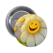 Cheerful Flowers Smile Buttons