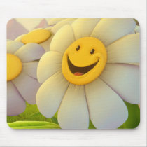 Cheerful Flowers Smile Mouse Pad