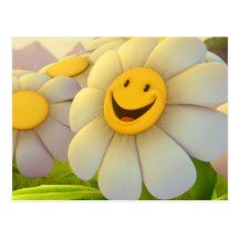 Cheerful Flowers Smile Post Card