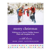 Cheerful & Fun Christmas Photo Card Invites