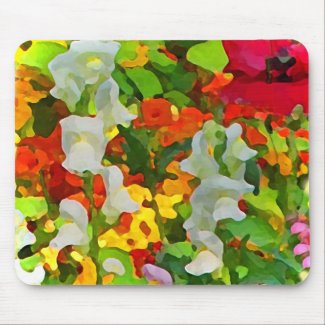Cheerful Garden Colors Mouse Pad