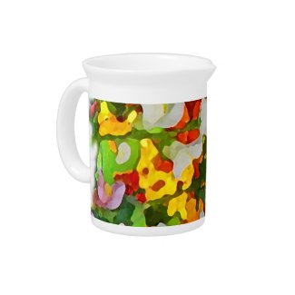 Cheerful Garden Colors Pitcher