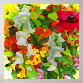 Cheerful Garden Colors Poster