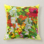 Cheerful Garden Colors Throw Pillow