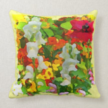 Cheerful Garden Colors Throw Pillow