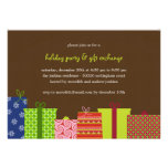 Cheerful Gifts Holiday Party Invitation - Brown invitations