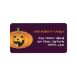 Cheerful jolly pumpkin custom Halloween address Custom Address Labels