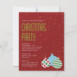 Cheerful Ornaments Party Invitation