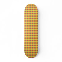 cheerful plaid pattern skateboard