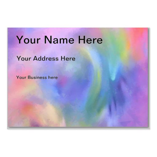 Cheerful Rainbow Blend Abstract Business Card Template (front side)