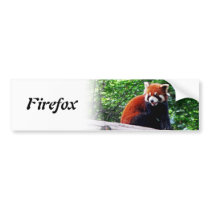 Cheerful Red Panda Bumper Sticker