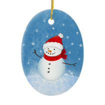 Cheerful Snowman Ornament ornaments