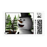 Cheerful SnowMan postage