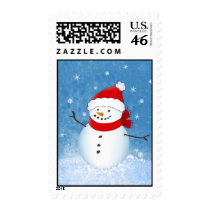 Cheerful Snowman Stamp stamps