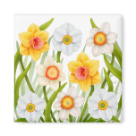 Cheerful Spring Daffodils Magnet Square