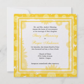 Cheerful Sunflowers- Wedding invites invitation