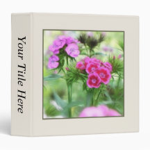 Cheerful Sweet William Flowers 3 Ring Binders