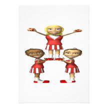 Cheering Pyramid Custom Invites
