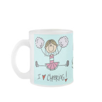 Cheering Squad Glass Mug by stick_figures Cheering Squad Glass Mug
