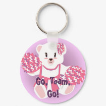 Cheerleader Bear Keychain by Customizables Cheerleader Bear Keychain