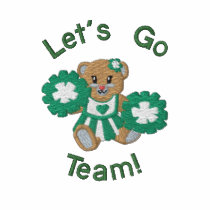 Cheerleader Bear Shirt embroidered shirts by Customizables Cheerleader Bear Shirt embroidered shirts