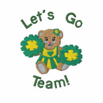 Cheerleader Bear Shirt embroidered shirts by Customizables Cheerleader Bear Shirt embroidered shirts