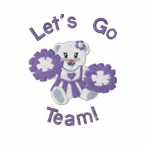 Cheerleader Bear Shirt embroidered shirts by Customizables Cheerleader Bear Shirt embroidered shirts