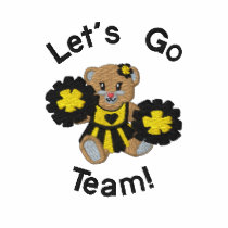 Cheerleader Bear Shirt embroidered shirts by Customizables Cheerleader Bear Shirt embroidered shirts