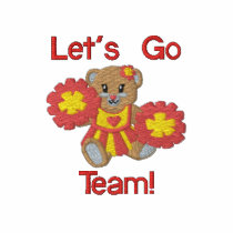 Cheerleader Bear Shirt embroidered shirts by Customizables Cheerleader Bear Shirt embroidered shirts