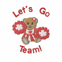 Cheerleader Bear Shirt embroidered shirts by Customizables Cheerleader Bear Shirt embroidered shirts