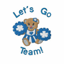 Cheerleader Bear Shirt embroidered shirts by Customizables Cheerleader Bear Shirt embroidered shirts