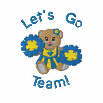 Cheerleader Bear Shirt embroidered shirts by Customizables Cheerleader Bear Shirt embroidered shirts