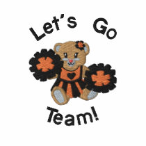 Cheerleader Bear Shirt embroidered shirts by Customizables Cheerleader Bear Shirt embroidered shirts