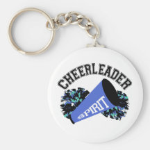 Cheerleader Blue Keychain