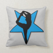 cheerleader blue star American Mojo throw pillow