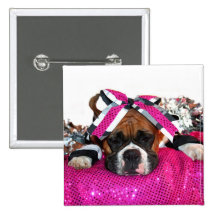 Cheerleader Boxer button
