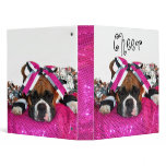 Cheerleader Boxer Dog binder
