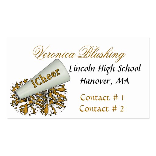 Cheerleader Business / Calling Card Business Card