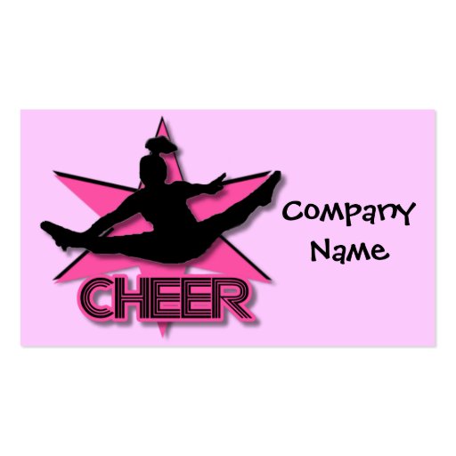 Cheerleader Business Card Template (front side)