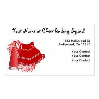 Cheerleader Business Cards