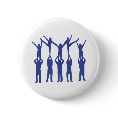 Cheerleader pinback buttons