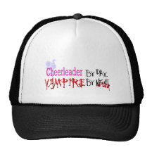 Cheerleader by day, Vampire by Night Hats