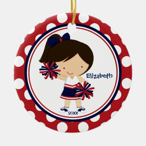 cheerleader cheer christmas ornament blue red cheerleader cheer christmas ornament blue red