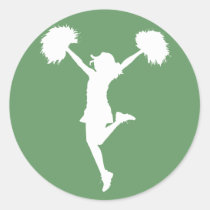 cheer, cheering, cheerleader, teams, al rio, customizable, outline, art, cheerleading, Sticker with custom graphic design