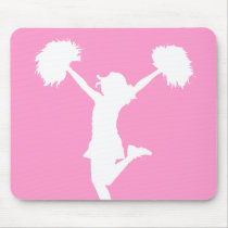 cheer, cheering, cheerleader, teams, al rio, customizable, outline, art, cheerleading, Mouse pad with custom graphic design