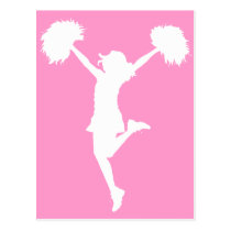 cheer, cheering, cheerleader, teams, al rio, customizable, outline, art, cheerleading, Postcard with custom graphic design