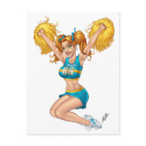 Cheerleader Cheerleading Customizable by Al Rio Postcards