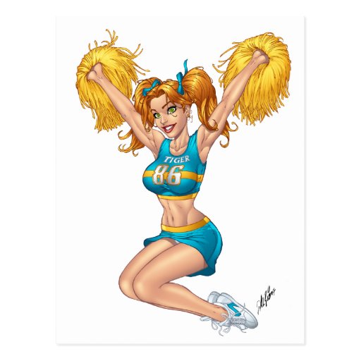 Cheerleader Cheerleading Customizable by Al Rio Postcards