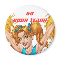 Cheerleader Cheerleading Customizable Stuff magnets by AlRioArt Cheerleader Cheerleading Customizable Stuff magnets