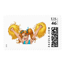 Cheerleader Cheerleading Customizable Stuff postage